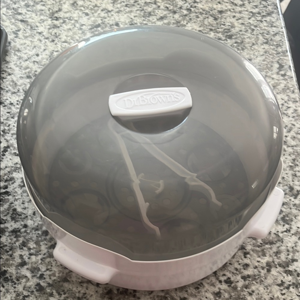 Gray and White Bath Tool with Ergonomic Design